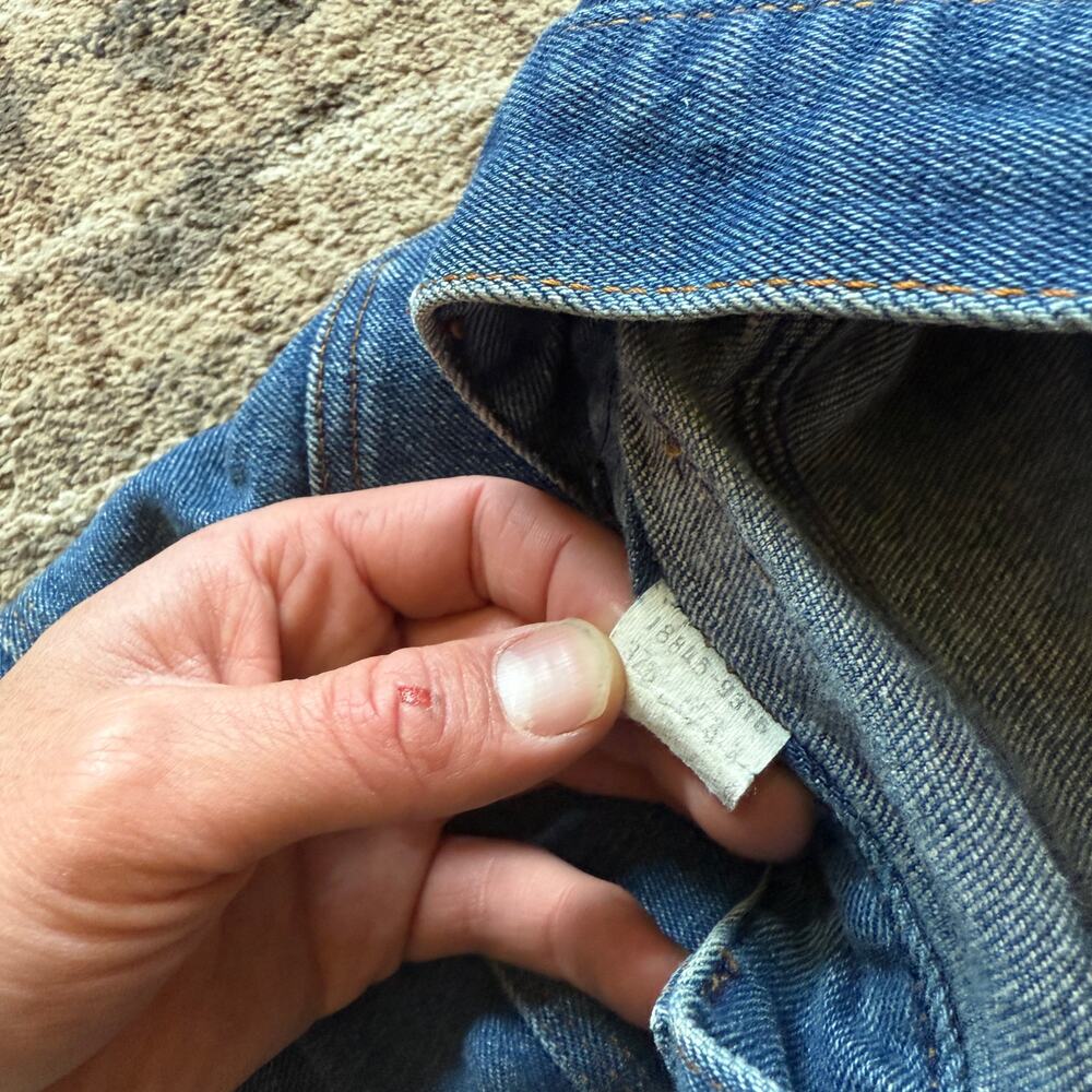 Men's Vintage 70's Levi's Orange Tab 573 High Rise Denim Blue Jeans Sz 30 x 32 - Picture 6 of 11